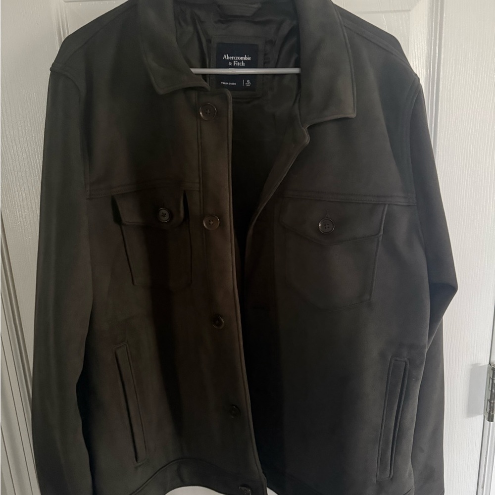 Abercrombie & Fitch Men's Dark Green Shirt Jacket